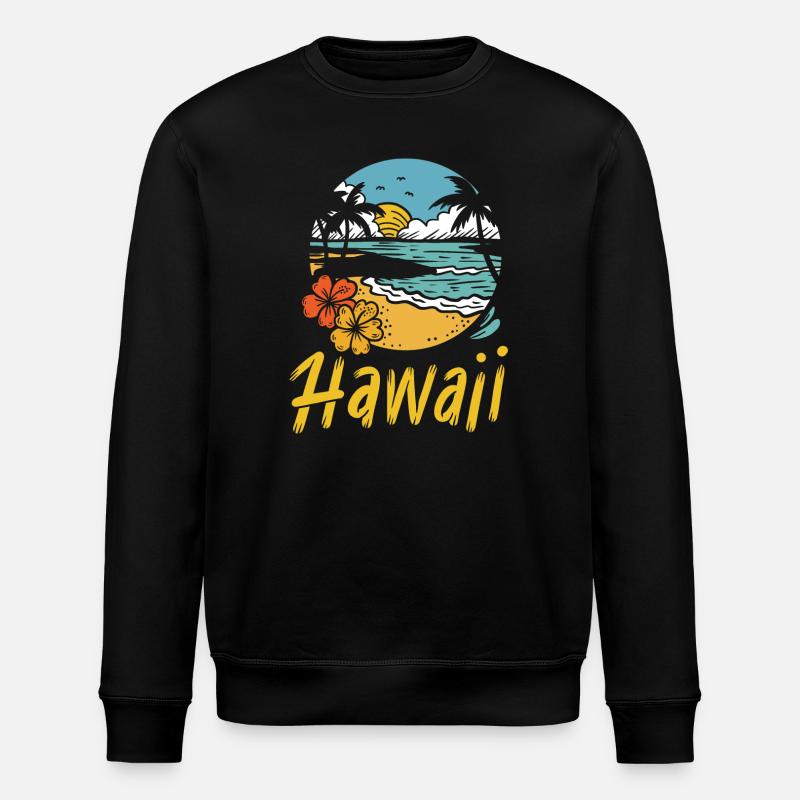 Été de surf à Hawaï - Sweat bio ROLLER Stanley/Stella Unisexe - noir