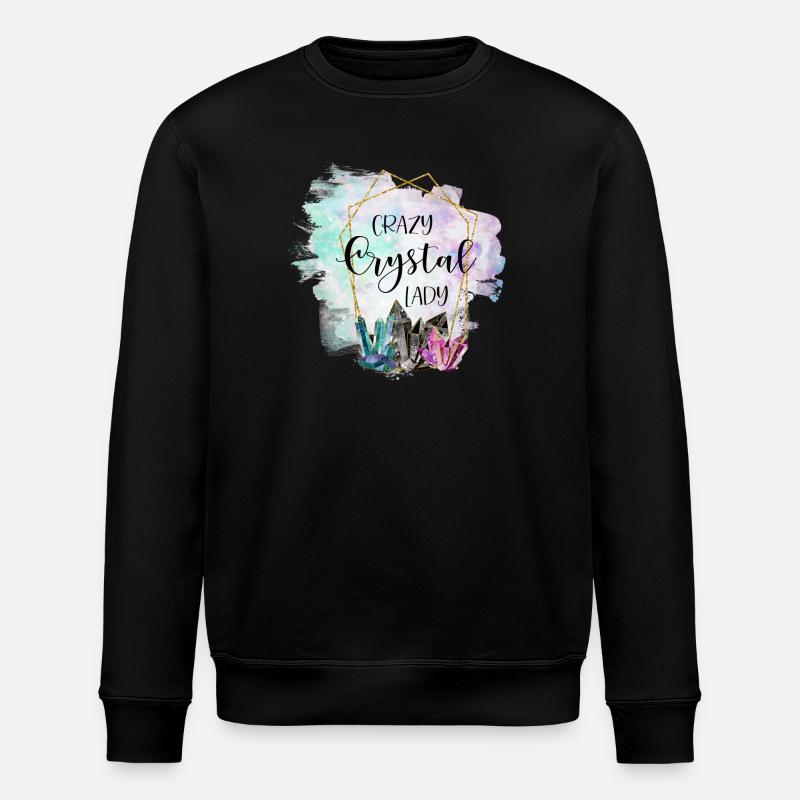 Crystal Crystal Lady Naturopath Gift - Stanley/Stella ROLLER Unisex Organic Sweatshirt - black