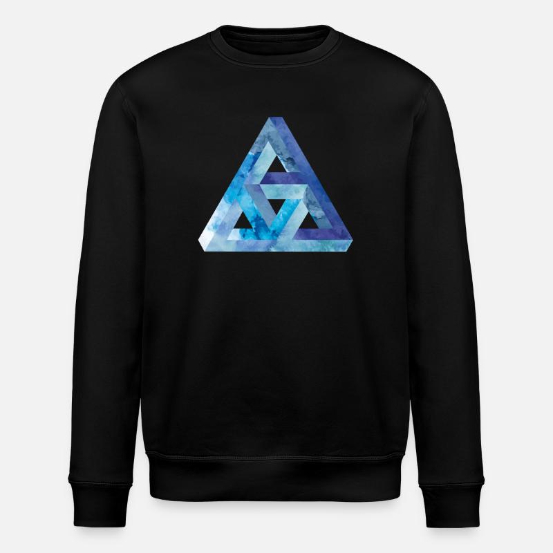 Triangle d'illusion d'optique Escher - Sweat bio ROLLER Stanley/Stella Unisexe - noir