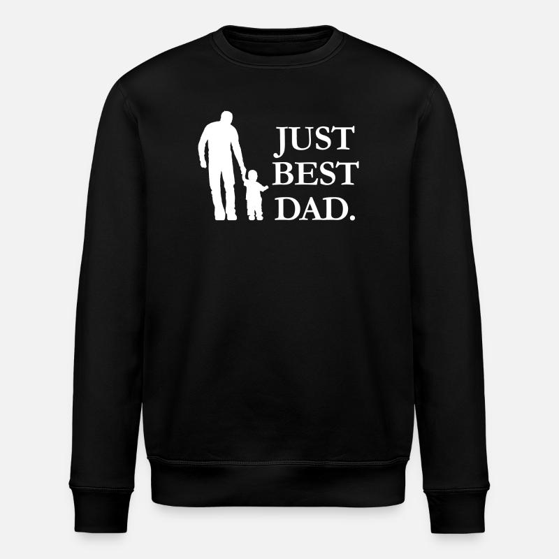 Just Best Dad - Stanley/Stella ROLLER Unisex Organic Sweatshirt - black