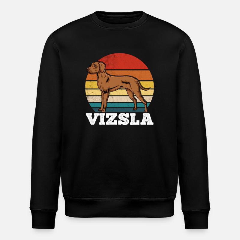 Vizsla Retro - Stanley/Stella ROLLER Unisex Organic Sweatshirt - black