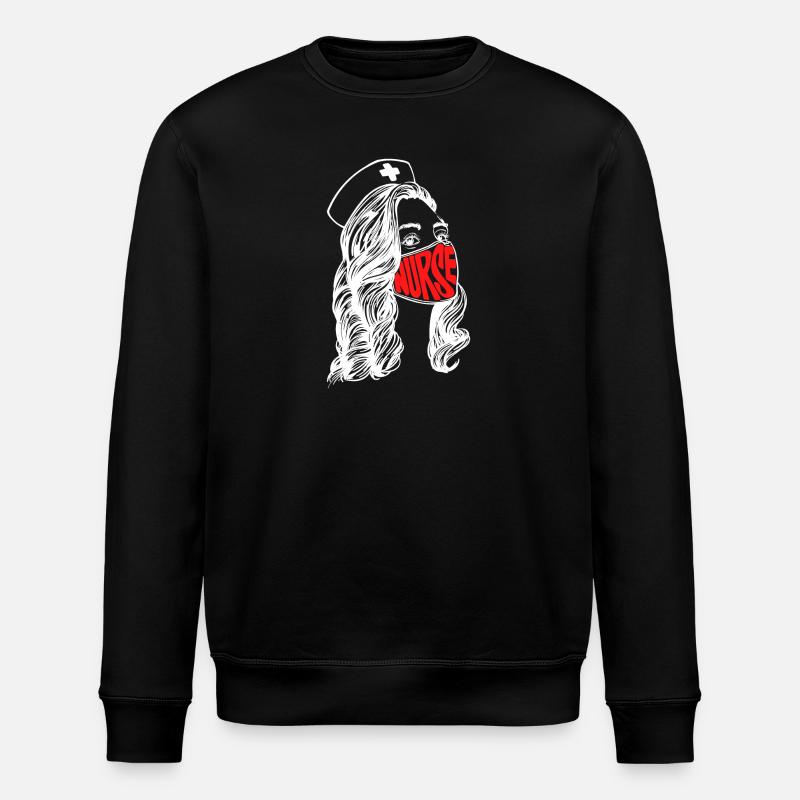 Krankenschwester Pflegerin Krankenpflegerin Beruf - Stanley/Stella Unisex Bio-Sweatshirt ROLLER - Schwarz