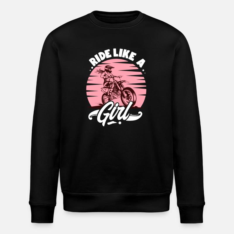 Ride Like A Girl Motocross - Sweat bio ROLLER Stanley/Stella Unisexe - noir