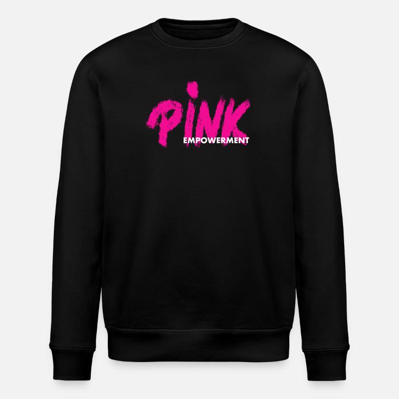 ROSE Empowerment / ruban rose - Sweat bio ROLLER Stanley/Stella Unisexe - noir
