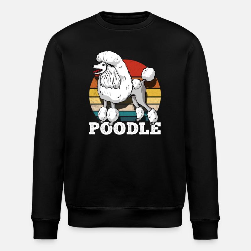 Retro Poodle - Stanley/Stella ROLLER Unisex Organic Sweatshirt - black