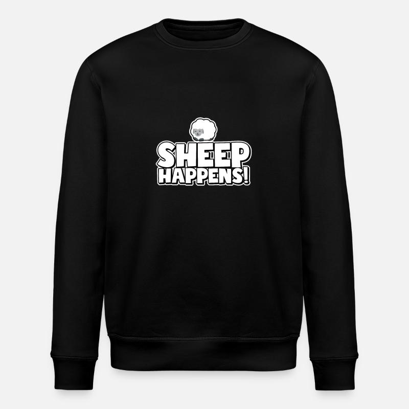 Sheep happens! - Stanley/Stella ROLLER Unisex Organic Sweatshirt - black