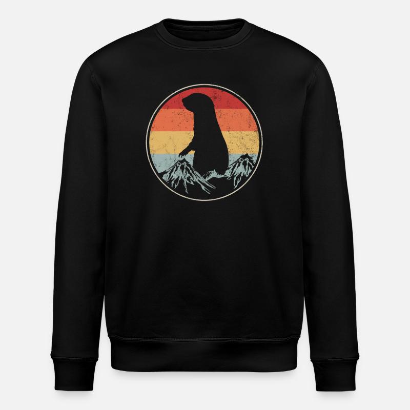 Präriehund - Stanley/Stella Unisex Bio-Sweatshirt ROLLER - Schwarz