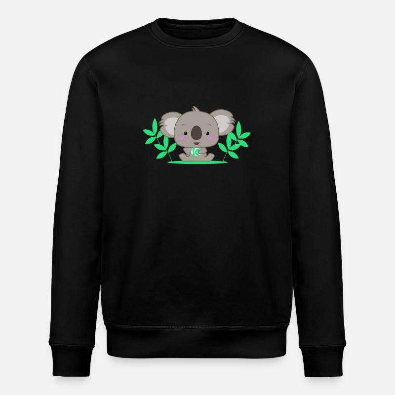 Niedlicher Koala Baby - Stanley/Stella Unisex Bio-Sweatshirt ROLLER - Schwarz