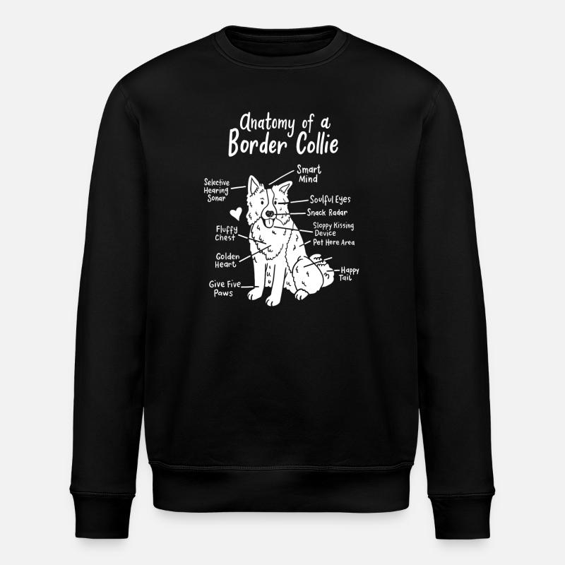 Border Collie - Stanley/Stella Unisex Bio-Sweatshirt ROLLER - Schwarz