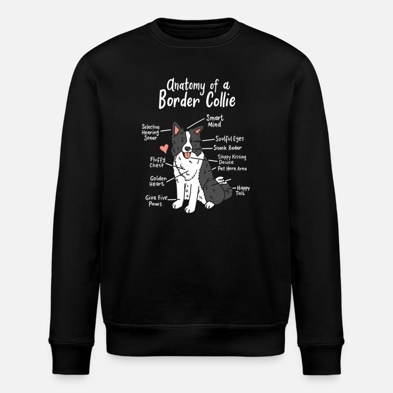 Border Collie - Stanley/Stella Unisex Bio-Sweatshirt ROLLER - Schwarz