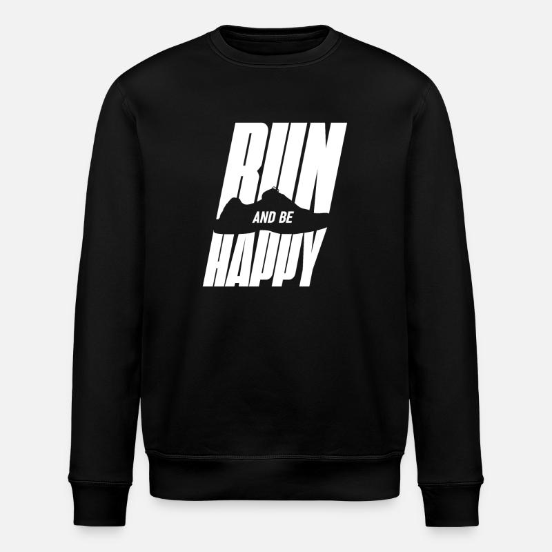Courir heureux - Sweat bio ROLLER Stanley/Stella Unisexe - noir