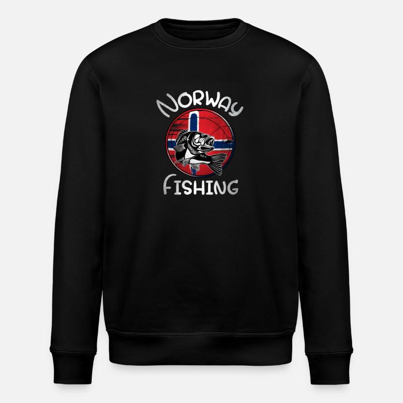 Pêche en Norvège - Sweat bio ROLLER Stanley/Stella Unisexe - noir