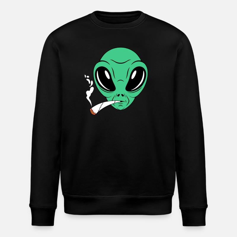 Raucher Alien - Stanley/Stella Unisex Bio-Sweatshirt ROLLER - Schwarz