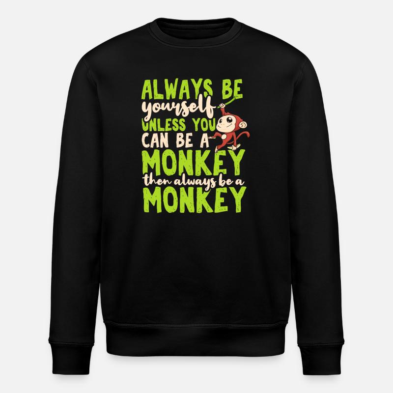 Affe - Stanley/Stella Unisex Bio-Sweatshirt ROLLER - Schwarz