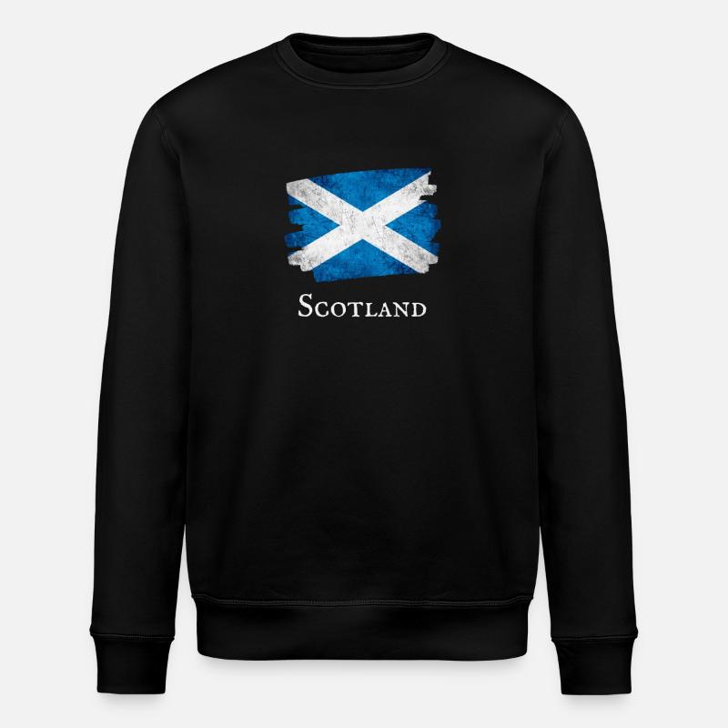Scotland Grunge Flag - Stanley/Stella Unisex Bio-Sweatshirt ROLLER - Schwarz