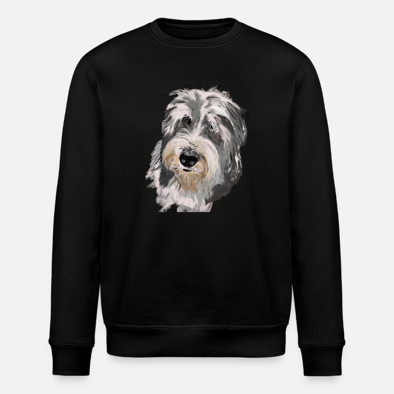 Bearded Collie - Stanley/Stella ROLLER Unisex Organic Sweatshirt - black