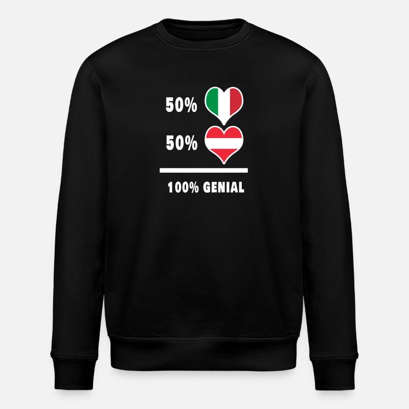 Italy and Austria Awesome / Gift - Stanley/Stella ROLLER Unisex Organic Sweatshirt - black