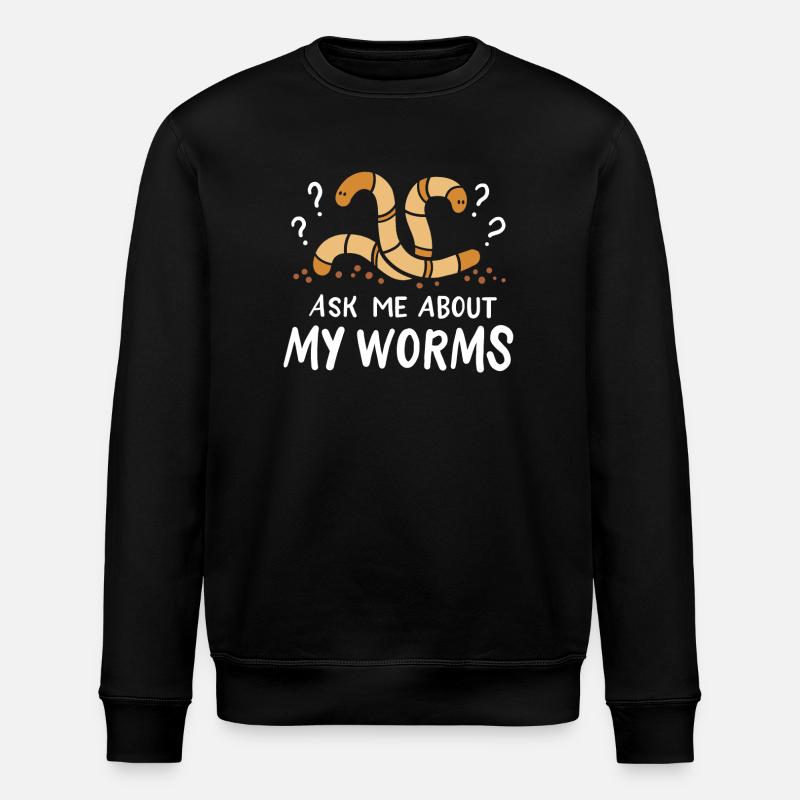Worms Constructeurs de vers - Sweat bio ROLLER Stanley/Stella Unisexe - noir