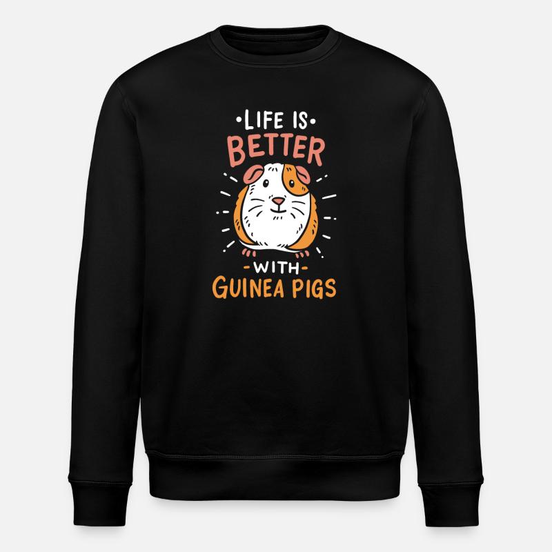 Guinea pig - Stanley/Stella ROLLER Unisex Organic Sweatshirt - black