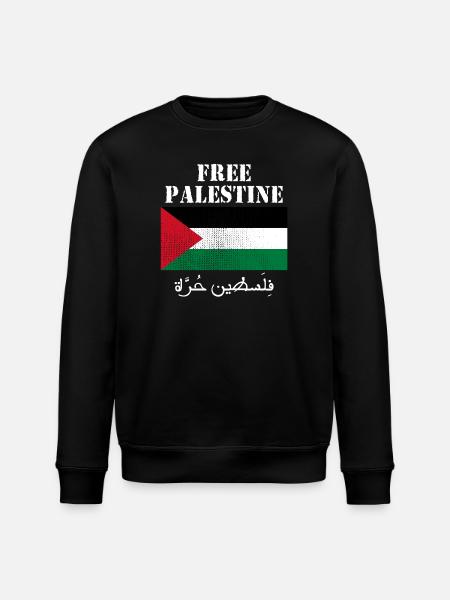 Drapeau de Palestine libre - Sweat bio ROLLER Stanley/Stella Unisexe - noir