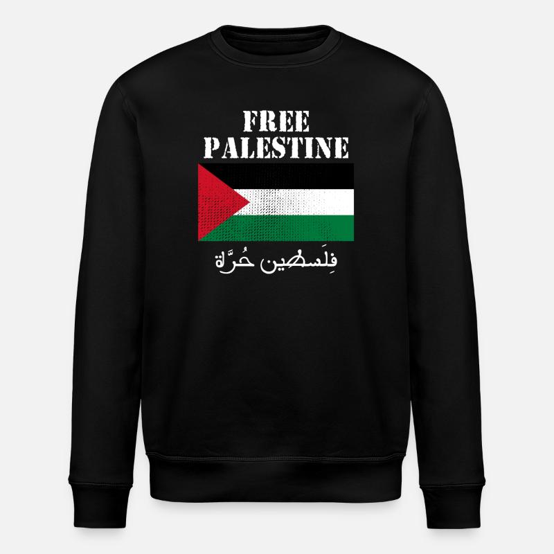 Drapeau de Palestine libre - Sweat bio ROLLER Stanley/Stella Unisexe - noir