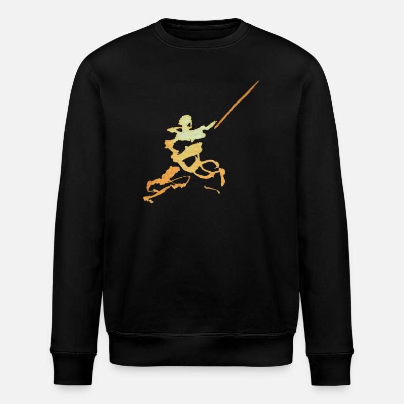 Schwertkämpfer Tusche Figur - Stanley/Stella Unisex Bio-Sweatshirt ROLLER - Schwarz