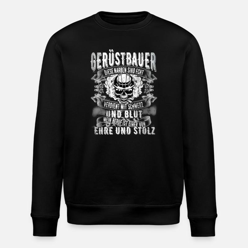 Gerüstbauer - Stanley/Stella Unisex Bio-Sweatshirt ROLLER - Schwarz