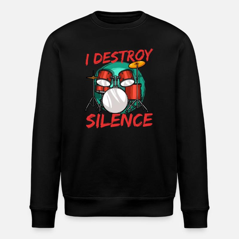 Drummer Drums - Stanley/Stella ROLLER Unisex Organic Sweatshirt - black