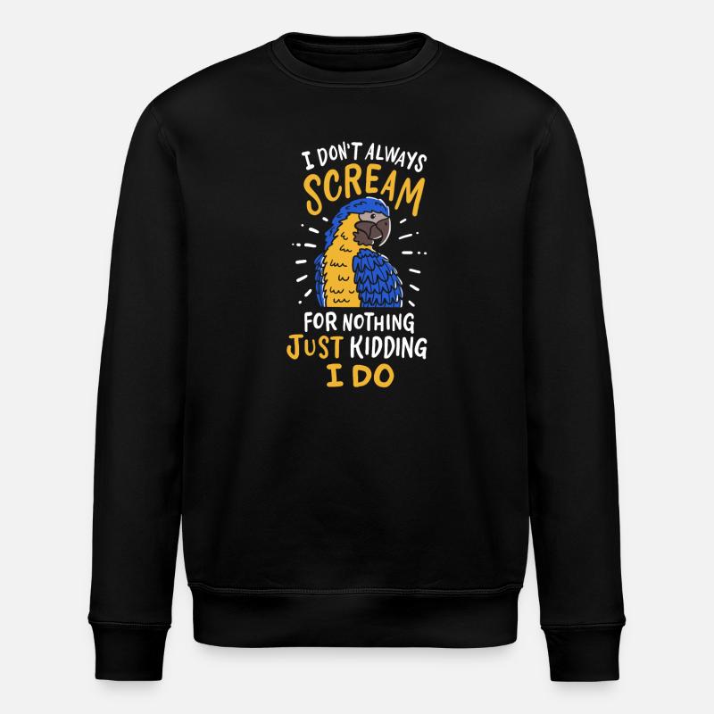 Papagei Nymphensittich Sittich - Stanley/Stella Unisex Bio-Sweatshirt ROLLER - Schwarz