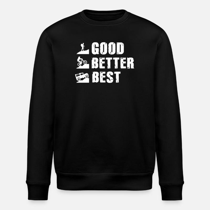 defender good better best - Stanley/Stella ROLLER Unisex Organic Sweatshirt - black