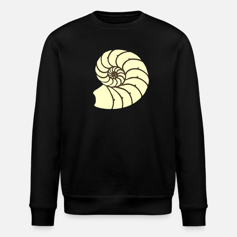 Ammoniten, Urzeitliches Wassertier, Badezimmer - Stanley/Stella Unisex Bio-Sweatshirt ROLLER - Schwarz