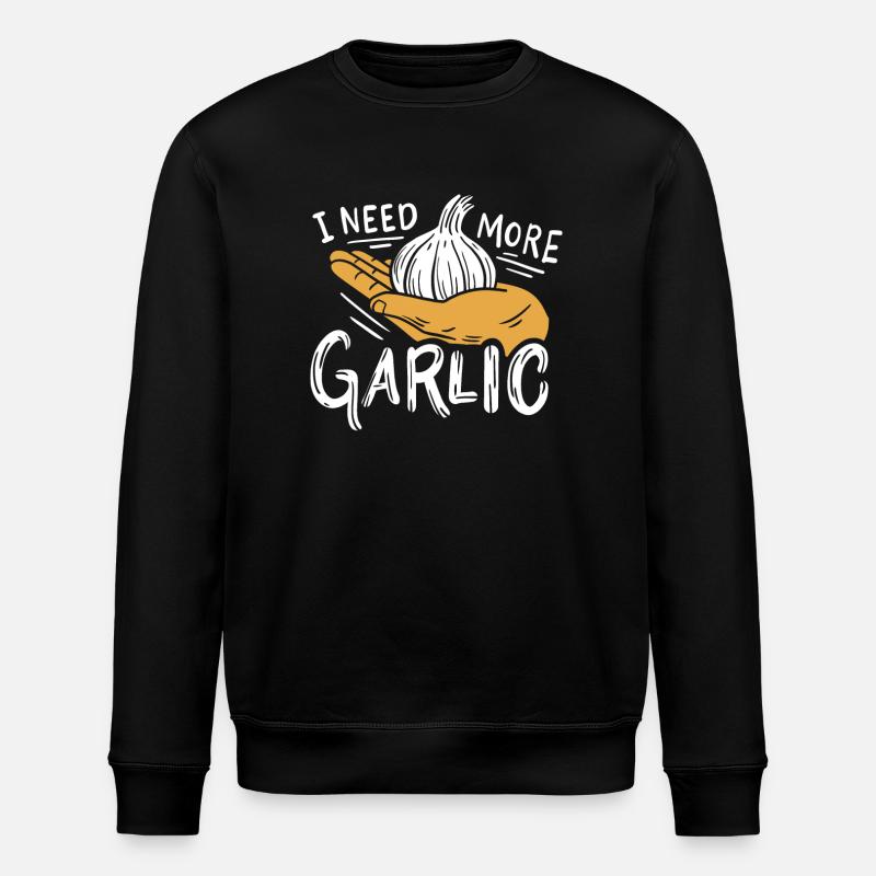 Garlic - Stanley/Stella ROLLER Unisex Organic Sweatshirt - black