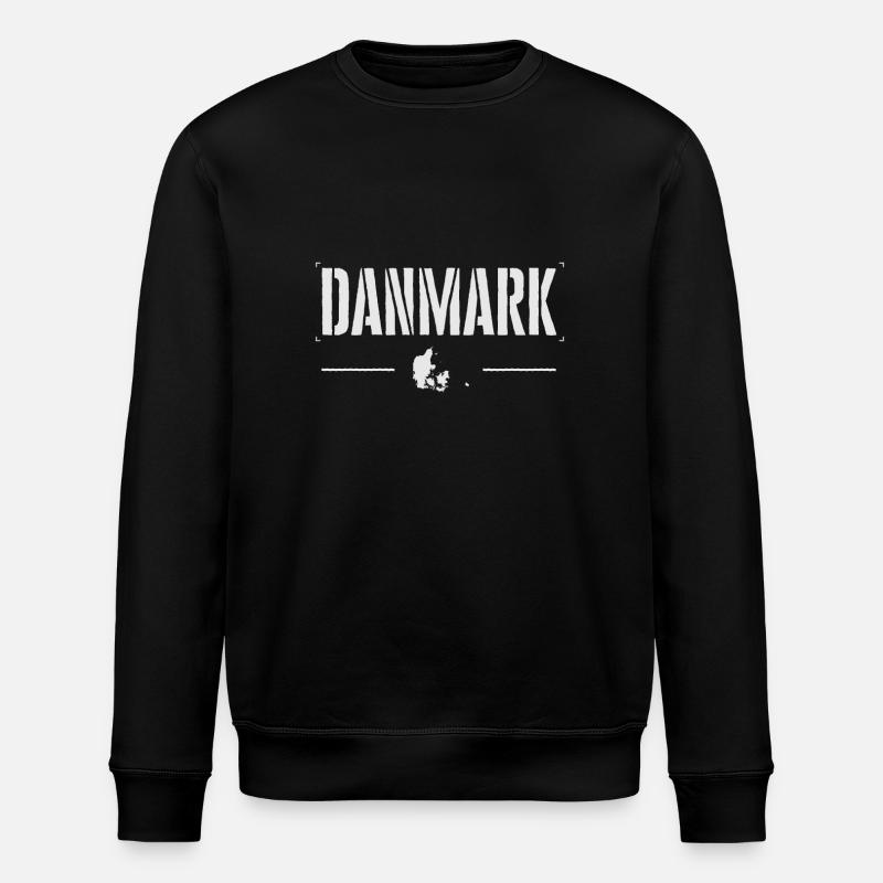 Danmark - Stanley/Stella ROLLER Unisex Organic Sweatshirt - black