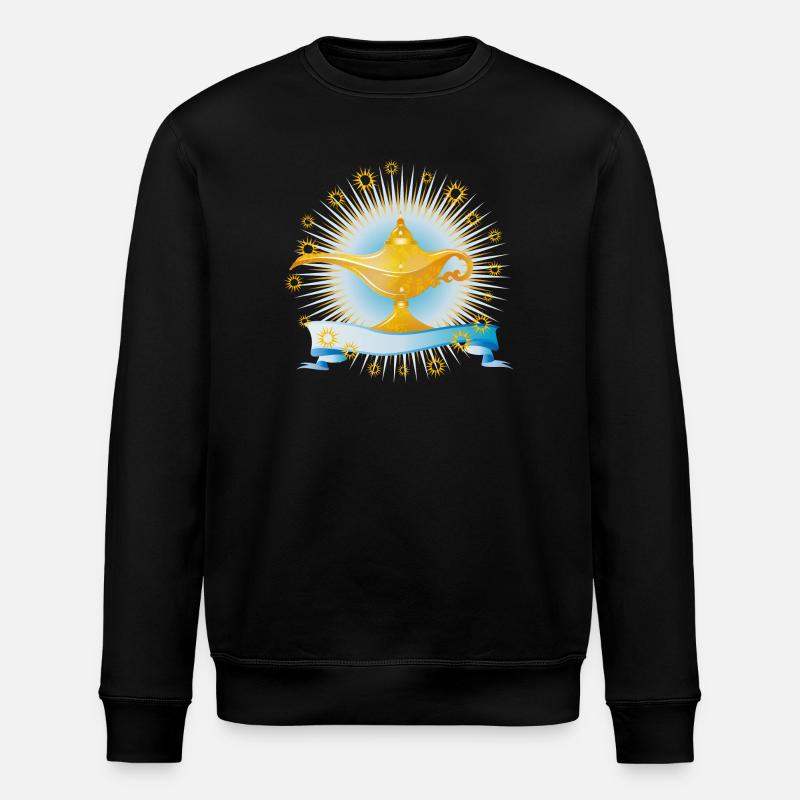 strahlende goldene orientalische Wunderlampe - Stanley/Stella Unisex Bio-Sweatshirt ROLLER - Schwarz