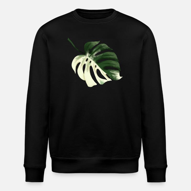Monstera Premium Design - Stanley/Stella Unisex Bio-Sweatshirt ROLLER - Schwarz