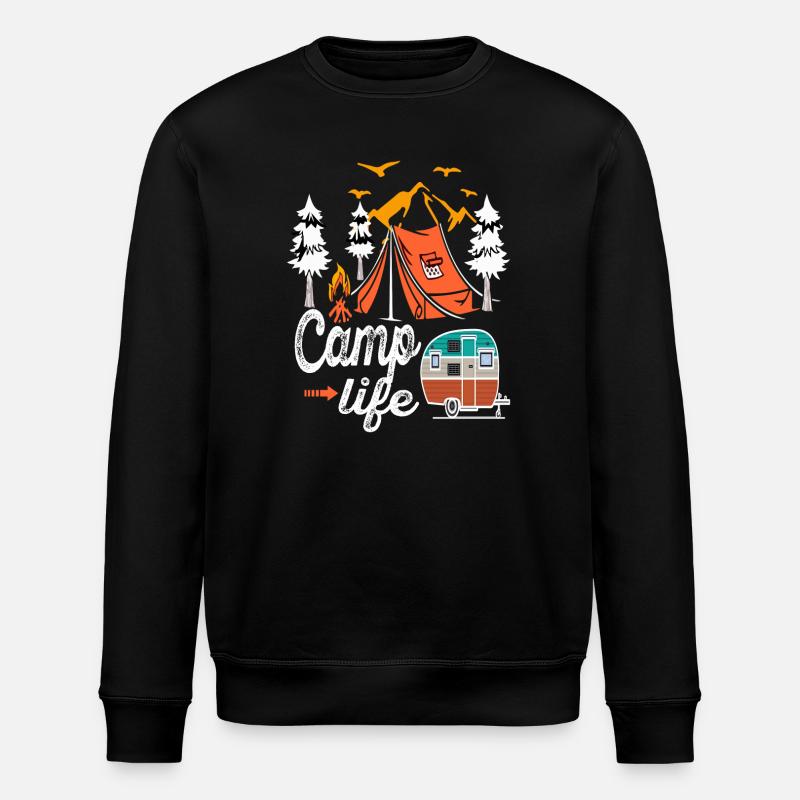 Camping - Stanley/Stella Unisex Bio-Sweatshirt ROLLER - Schwarz