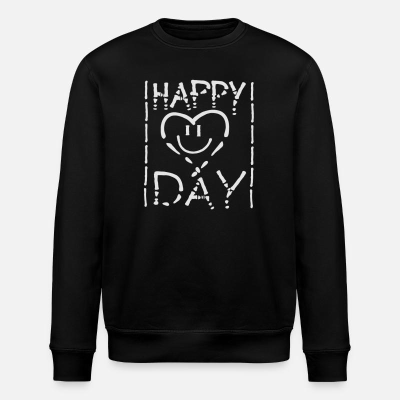 Heart Funny - Stanley/Stella ROLLER Unisex Organic Sweatshirt - black