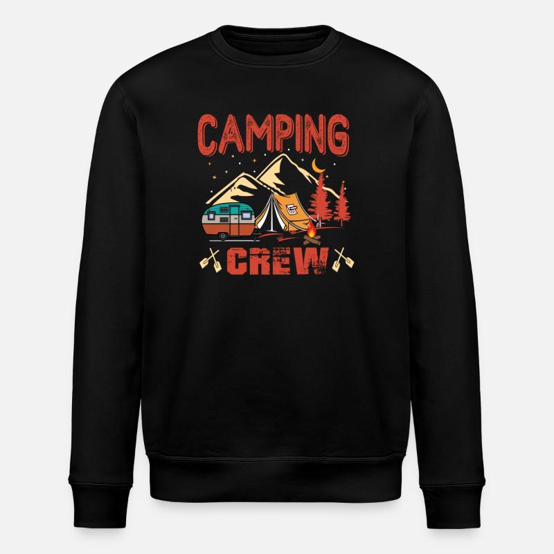 Camping crew - Stanley/Stella ROLLER Unisex Organic Sweatshirt - black