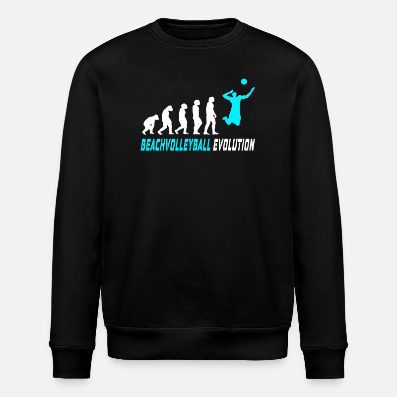 Beachvolleyball Evolution Design / Geschenkidee - Stanley/Stella Unisex Bio-Sweatshirt ROLLER - Schwarz
