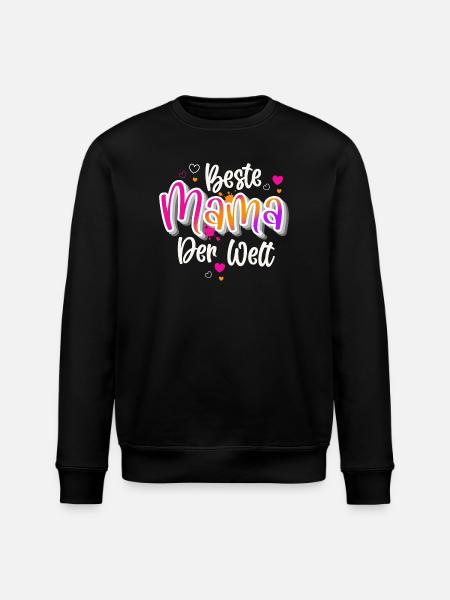 Beste Mama Der Welt - Stanley/Stella Unisex Bio-Sweatshirt ROLLER - Schwarz