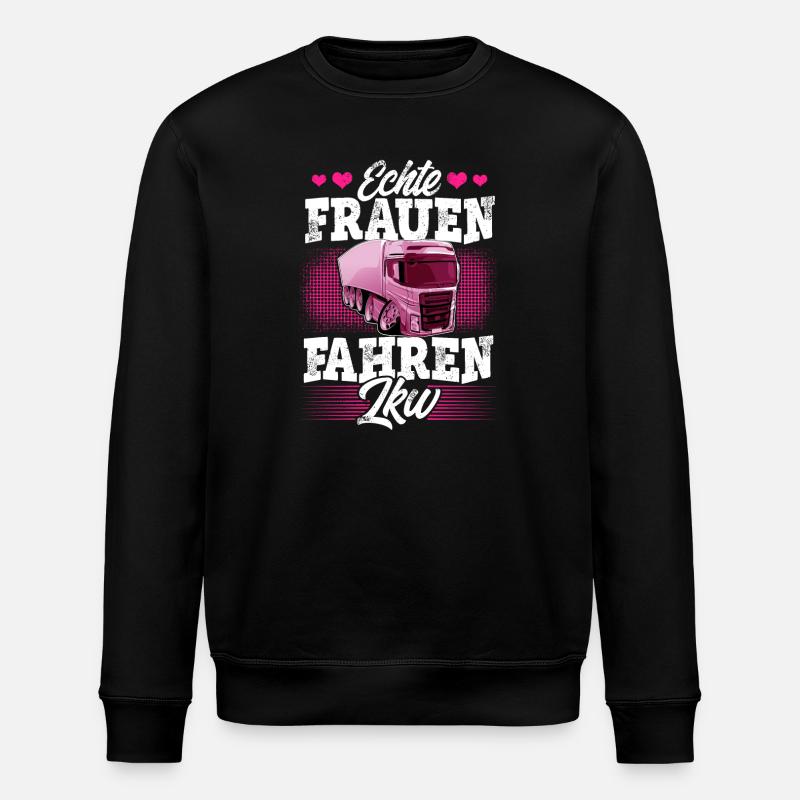 Lkw Fahrerin - Stanley/Stella Unisex Bio-Sweatshirt ROLLER - Schwarz