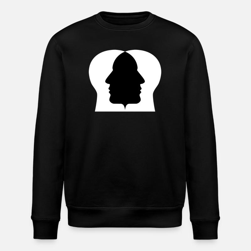 Silhouette double profil - Sweat bio ROLLER Stanley/Stella Unisexe - noir