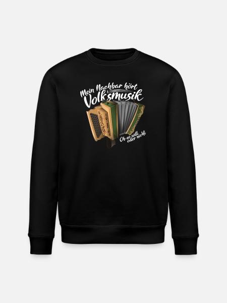 Mein Nachbar hört Volksmusik | ZiachON! - Stanley/Stella Unisex Bio-Sweatshirt ROLLER - Schwarz
