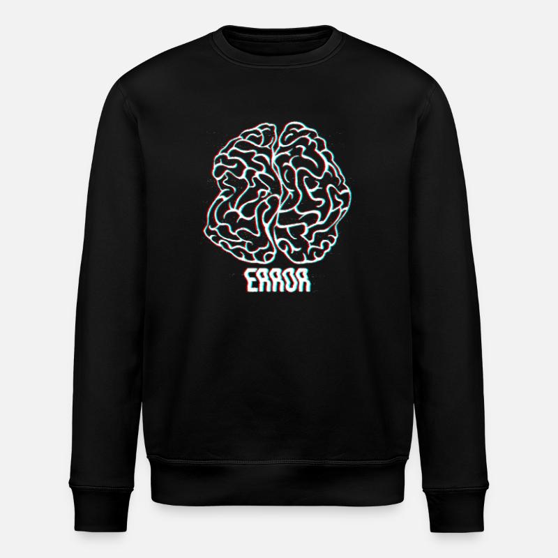 Erreur cérébrale néon glitch - Sweat bio ROLLER Stanley/Stella Unisexe - noir