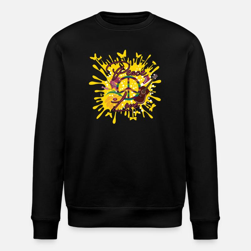 Peace and Love - Sweat bio ROLLER Stanley/Stella Unisexe - noir