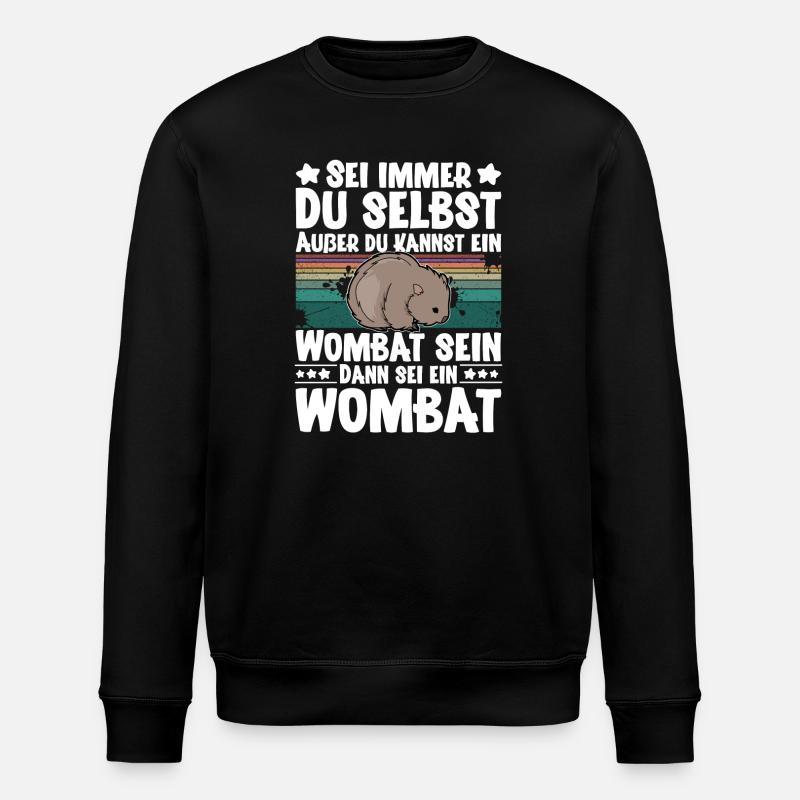 Wombat - Stanley/Stella Unisex Bio-Sweatshirt ROLLER - Schwarz