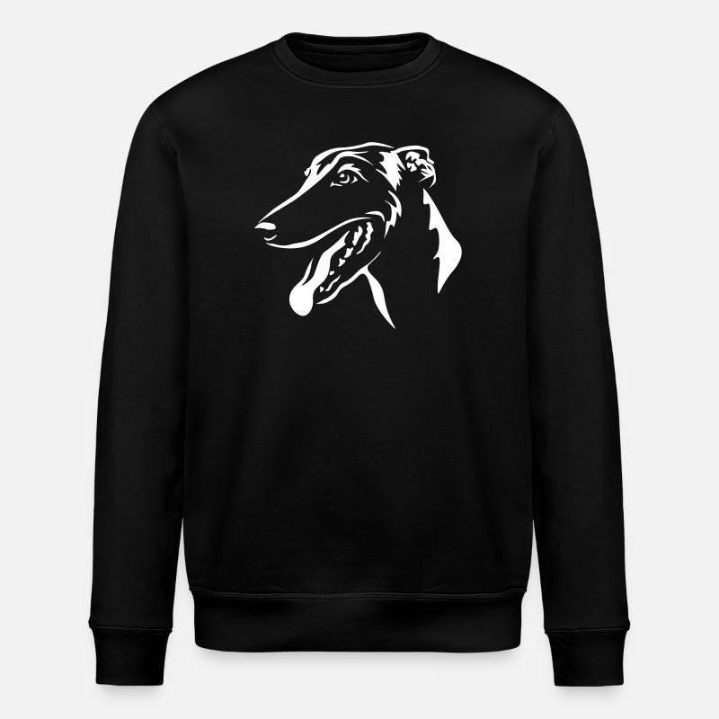 Greyhound Kopf "Black Edition" - Stanley/Stella Unisex Bio-Sweatshirt ROLLER - Schwarz