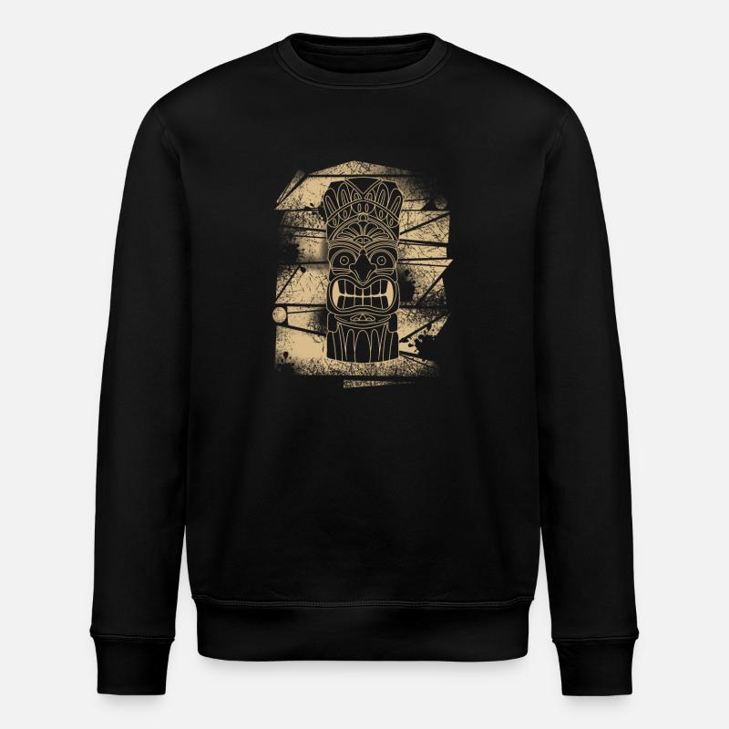 Tiki Maske - Stanley/Stella Unisex Bio-Sweatshirt ROLLER - Schwarz