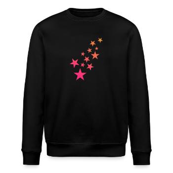 Stern Sternchen Muster Dekoration - Stanley/Stella Unisex Bio-Sweatshirt ROLLER - Schwarz - Vorne - Nik (191cm)
