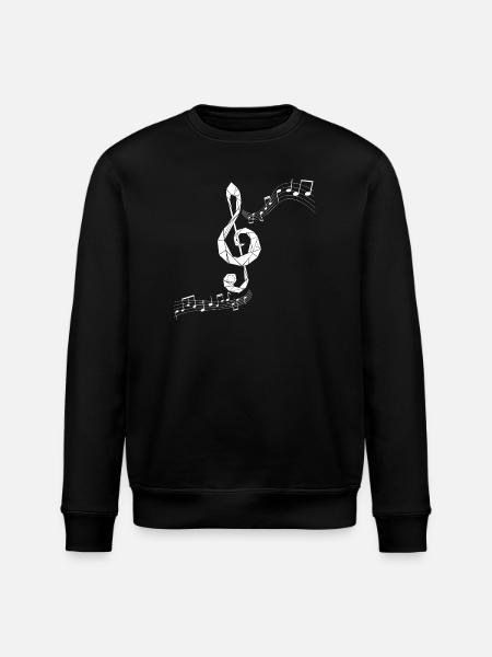 Swinging clef - Stanley/Stella ROLLER Unisex Organic Sweatshirt - black